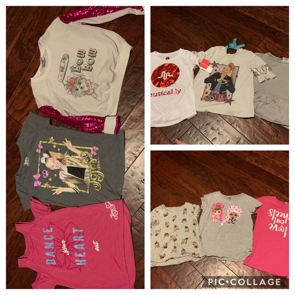 JoJo Siwa Loy girls tops shirts bow bow cartwheel